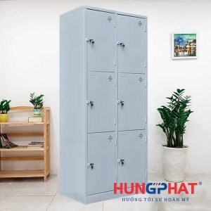 Tủ sắt locker 6 ngăn 2 cột